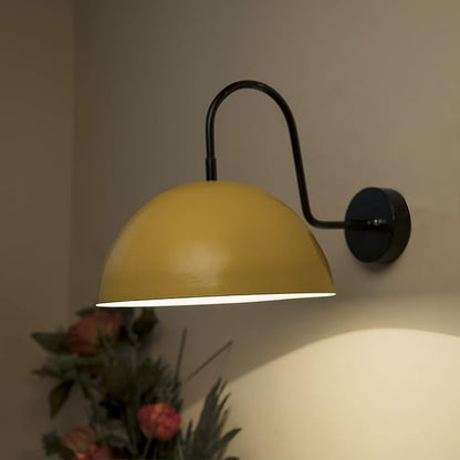 Metallic Pendant 10" Wall Sconce Gooseneck Retro Wall Light Fixtures for Bedroom Nightstand, Barn Warehouse
