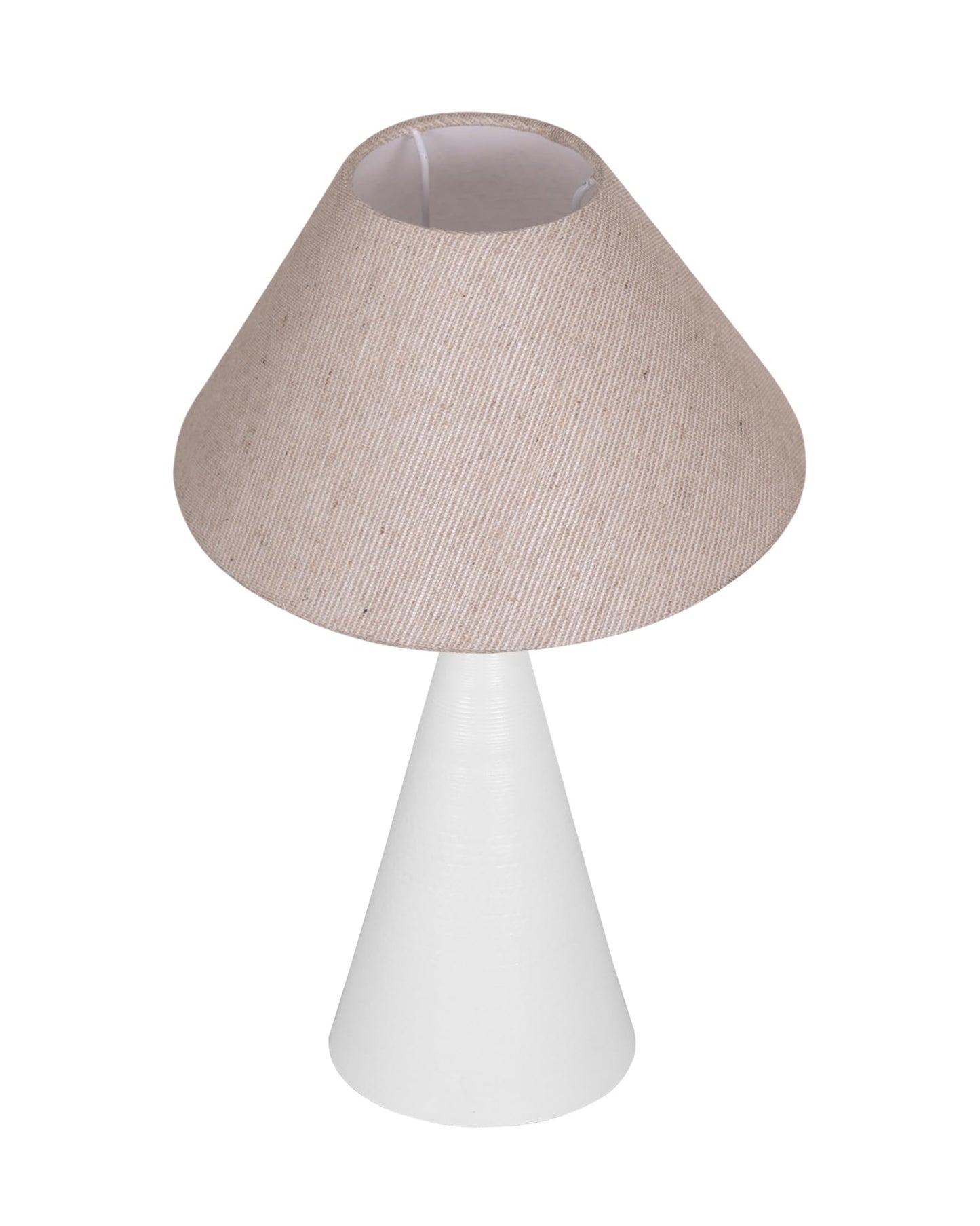 Bedside Table Lamp, Matt Black Metal Modern Lamp with Fabric Shade, Simple Side Lamp for Living Room,Bedroom,Home,Office Working, White Cone, Turquoise Shade