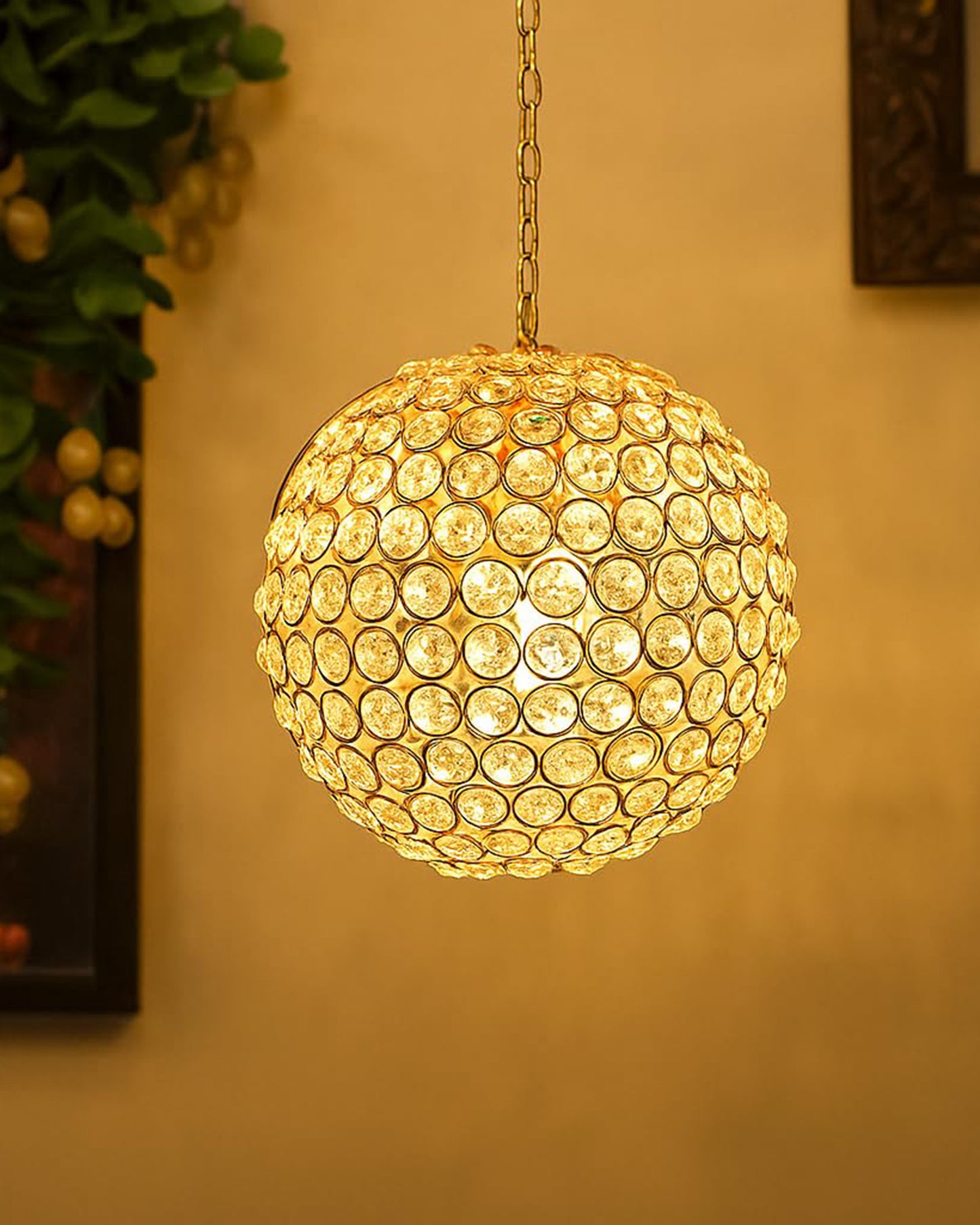 Homesake® Crystal Hanging Pendant Ball Small for Kitchen, Hallway, Living Room