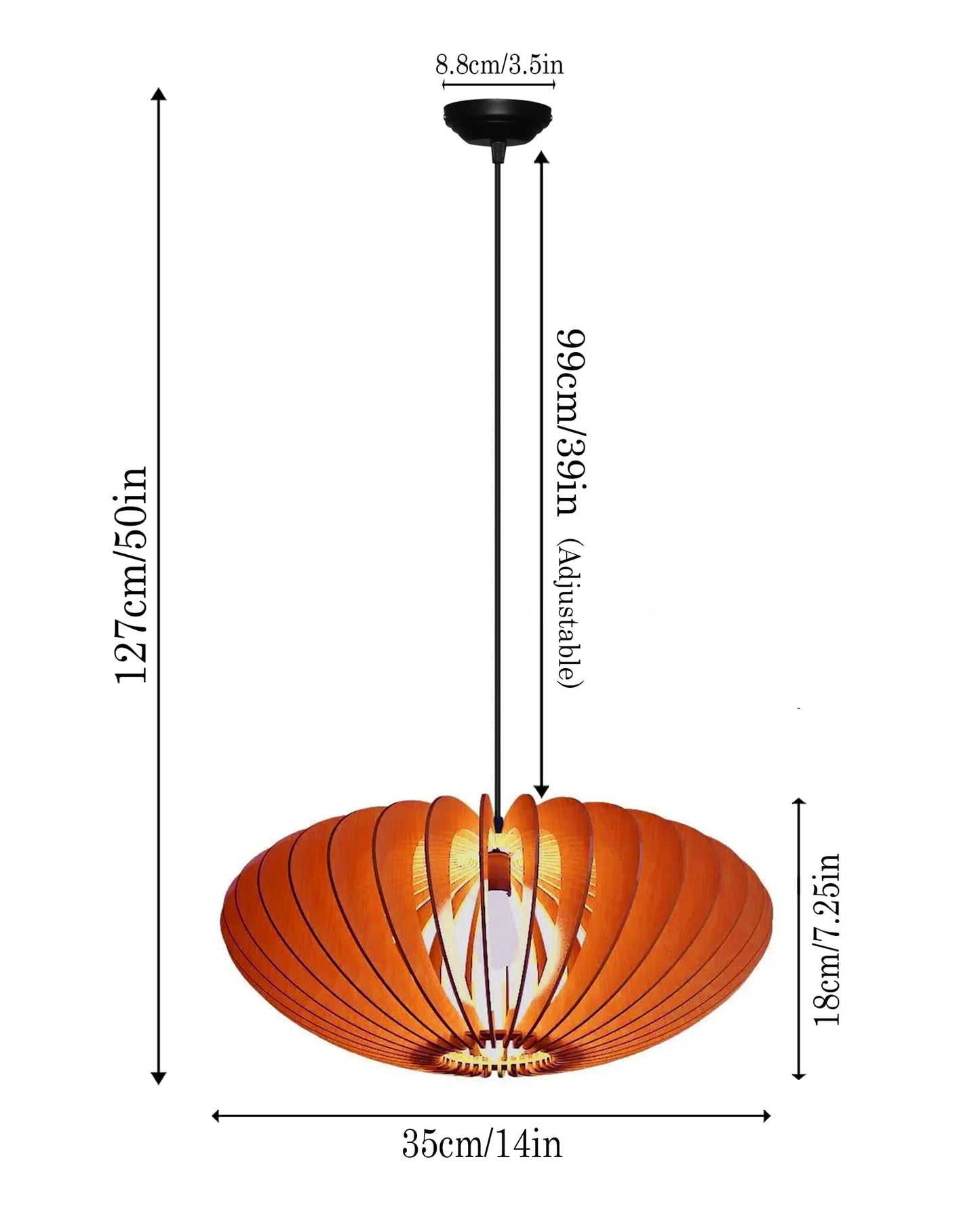 Homesake® Handcrafted Wooden Pendant lamp, Design Ceiling lamp,Hanging lamp Home decor Chandelier Light | E27 Bulb Included | Decoration for restaurants, Hotel, Home,Bedroom, Dining & Café