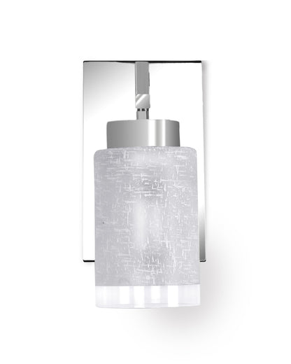 Homesake® Modern Wall Sconce Vanity Lighting Bathroom Lamp Chrome with Frost Glass Shades Wall Mounted Light Fixtures for Bedroom Stairs and Kitchen