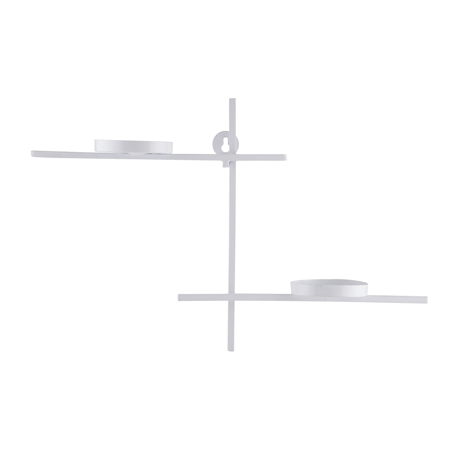 Homesake® White Scorching Ladder with Pair of Votive Green Wall Hanging Candle Tealight Holder, Set of 2