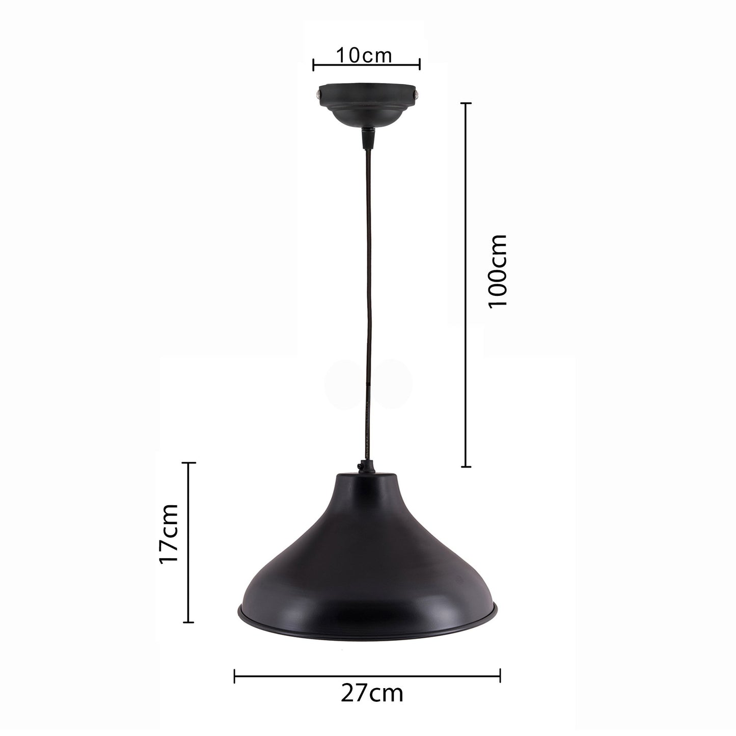 Homesake® Cubist Crown Hanging Black Lamp, Pendant Light, Modern Industrial Hanging Ceiling Lamp for Dining Table, Kitchen Island, Café & Bar