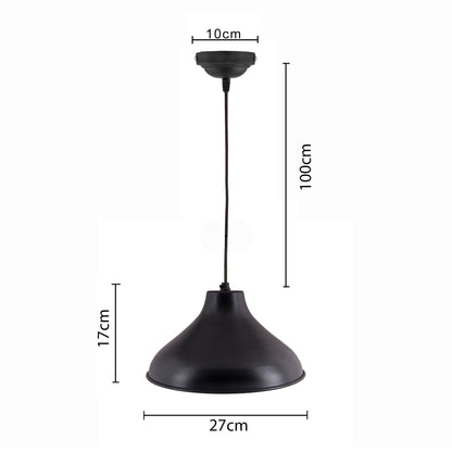Homesake® Cubist Crown Hanging Black Lamp, Pendant Light, Modern Industrial Hanging Ceiling Lamp for Dining Table, Kitchen Island, Café & Bar