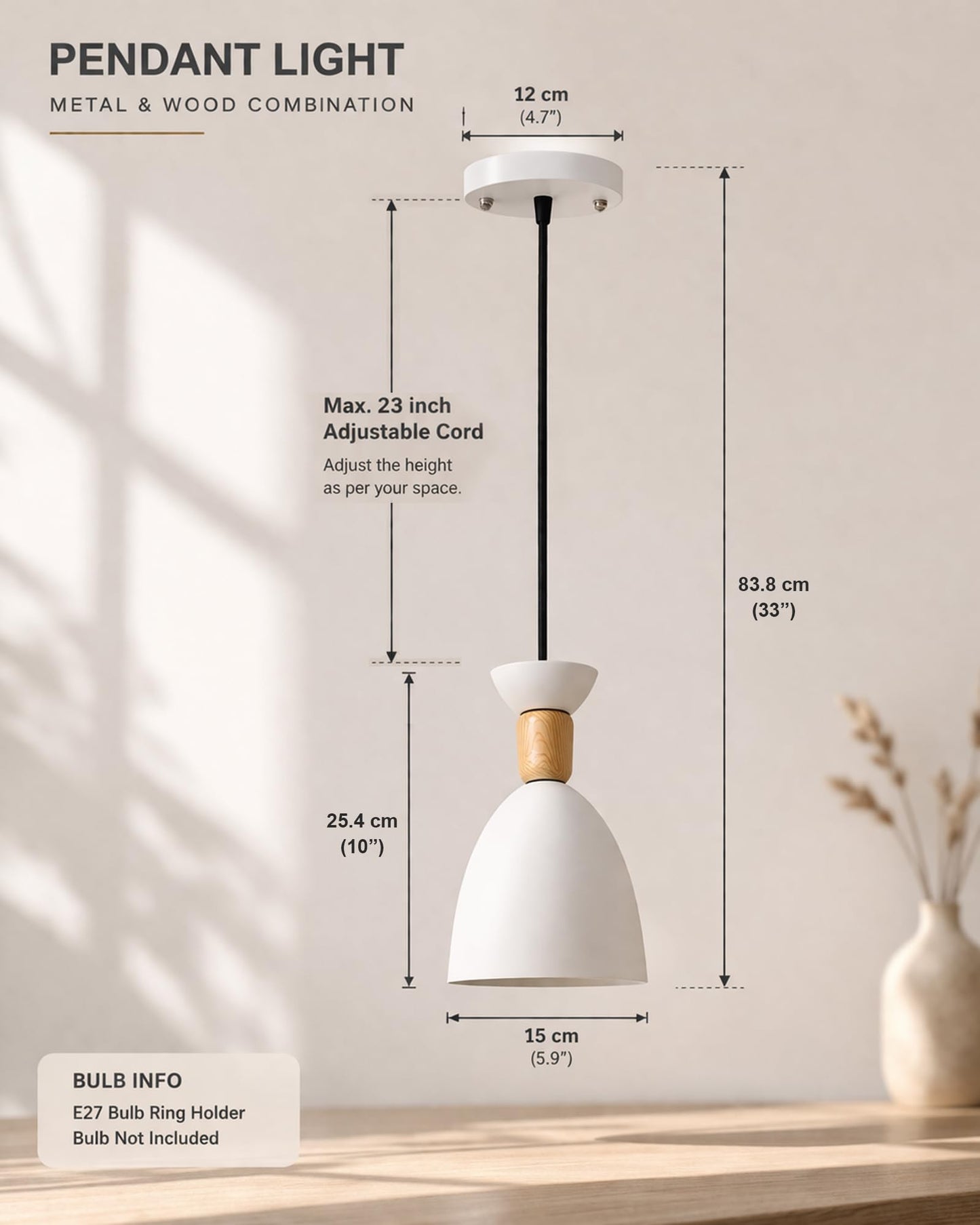 Nordic Minimaslist Macaron Adjustable Modern Wooden Iron Wall Mounted LED Wall Light Living Room Bedside Sconce Steering Head Stair Lamp with Lampshade, White