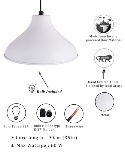 Homesake® Cubist Crown Hanging Black Lamp, Pendant Light, Modern Industrial Hanging Ceiling Lamp for Dining Table, Kitchen Island, Café & Bar