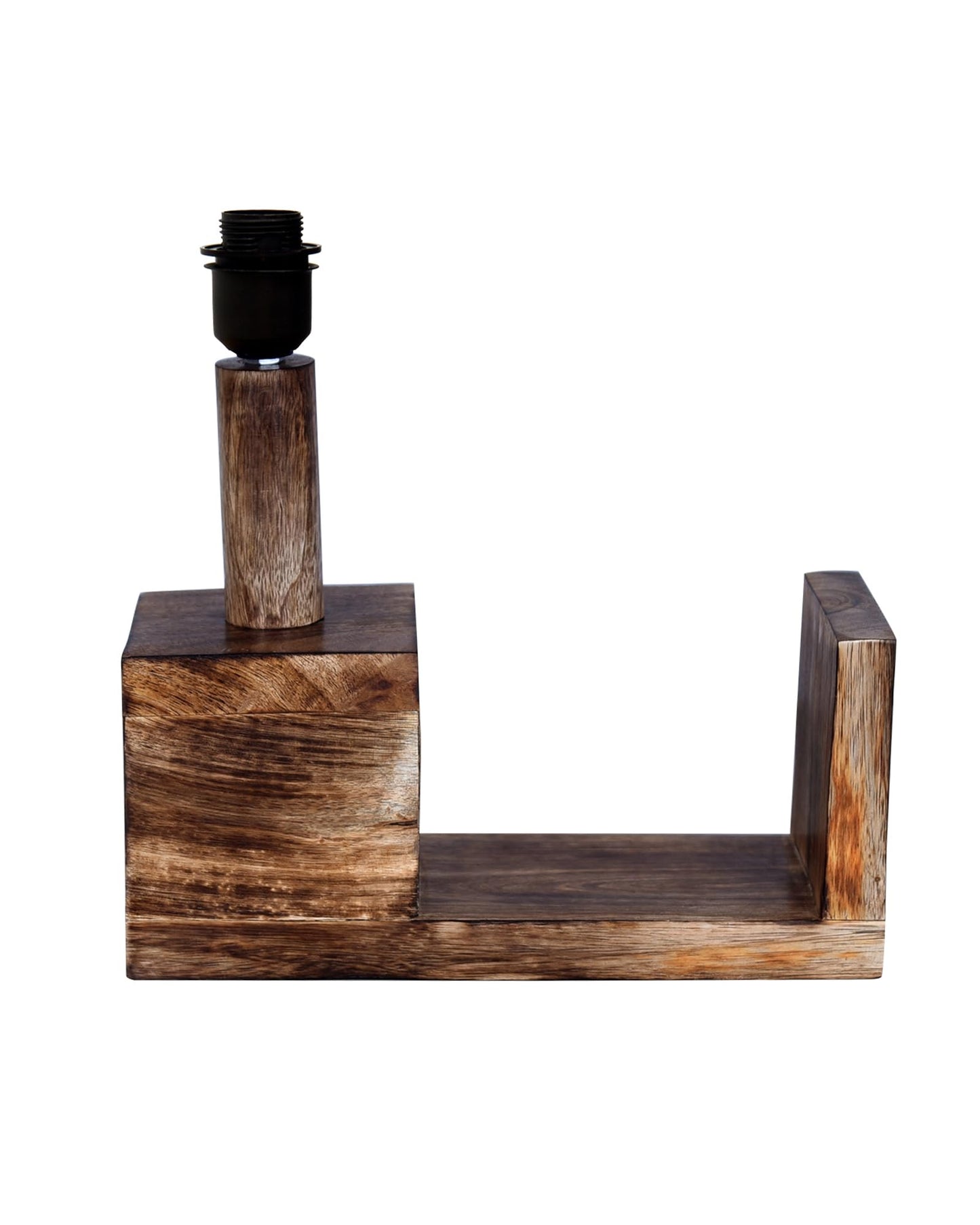 Wood Tripod Small Table Lamps, Rustic Antique Dimmable Bedside Lamp with Linen Lampshade, Nightstand Lamp for Nursery, Bedroom, Kid Room, Living Room,