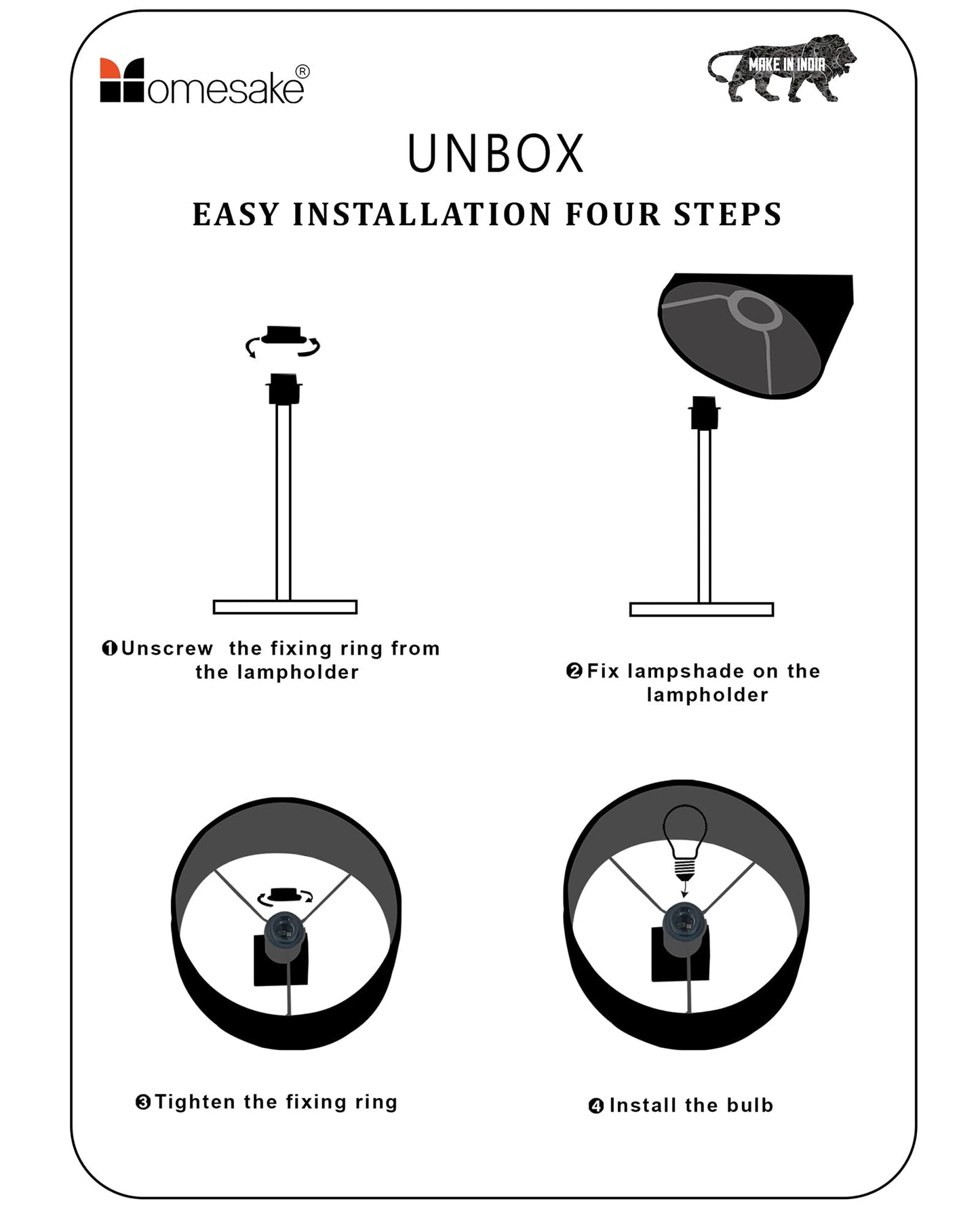 Homesake® Eureka Polka White Wood Table Lamp with White Drum Shade for Living Room, Home Decor, Bedroom