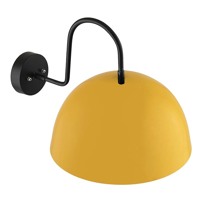 Metallic Pendant 10" Wall Sconce Gooseneck Retro Wall Light Fixtures for Bedroom Nightstand, Barn Warehouse