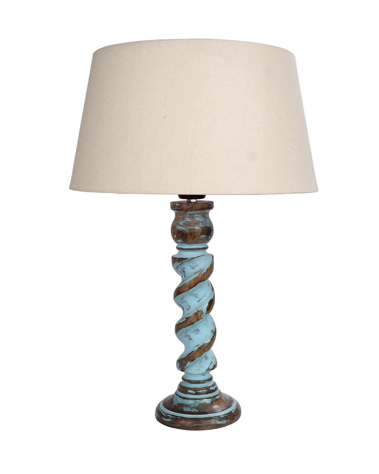 Signature Rustic Table Lamp set of 2, farmhouse Living Room Bedroom House Bedside Nightstand Home Office Reading Light, Rope Distress