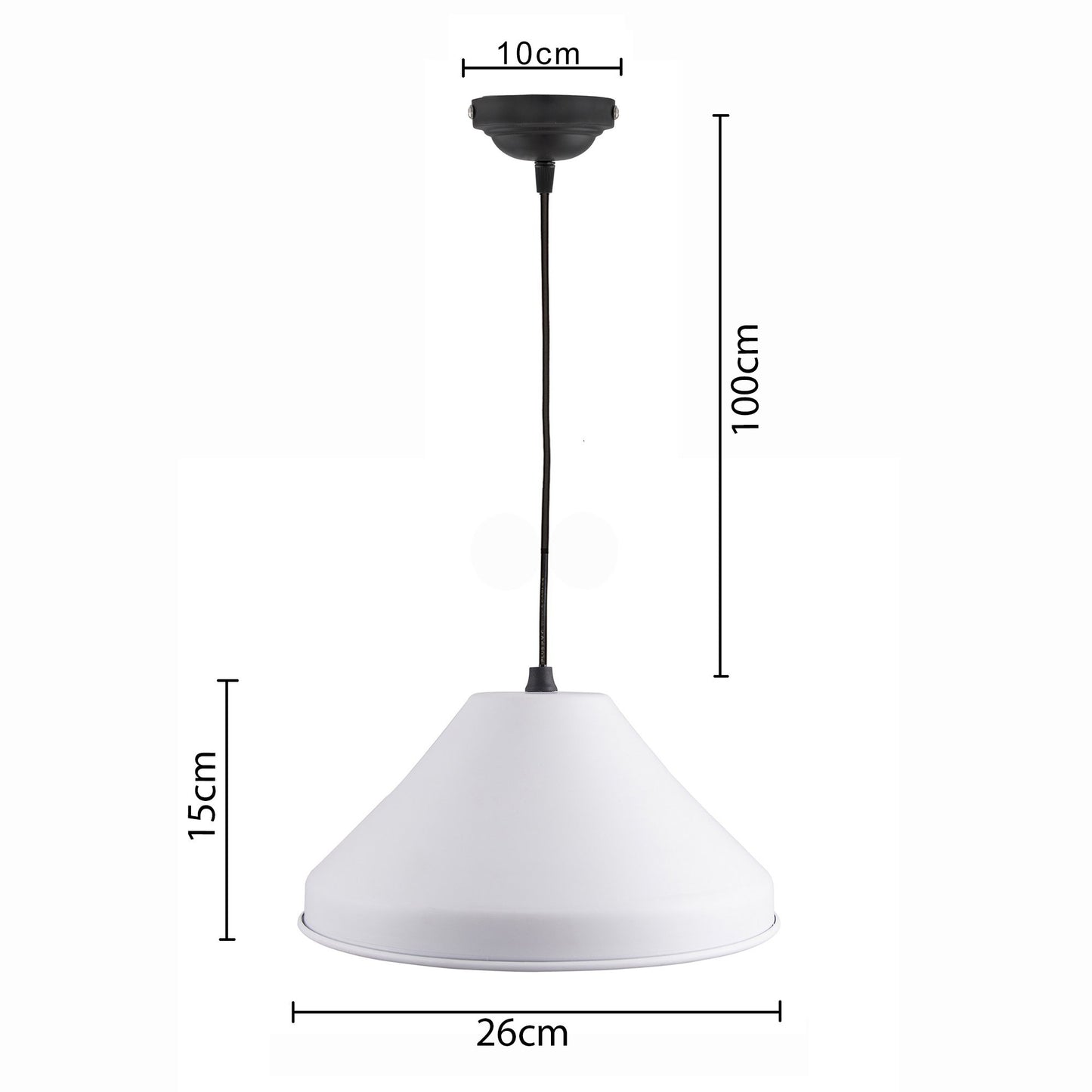 Homesake® Hanging Light Black, Inverted Cone | Ceiling, Pendant Light Nordic E27, For Living Room, Bedroom - Home Decor Items