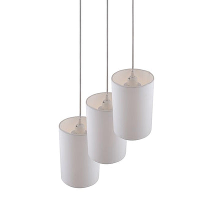 3-lights Round Cluster Chandelier shade Hanging Pendant Light with Braided Cord