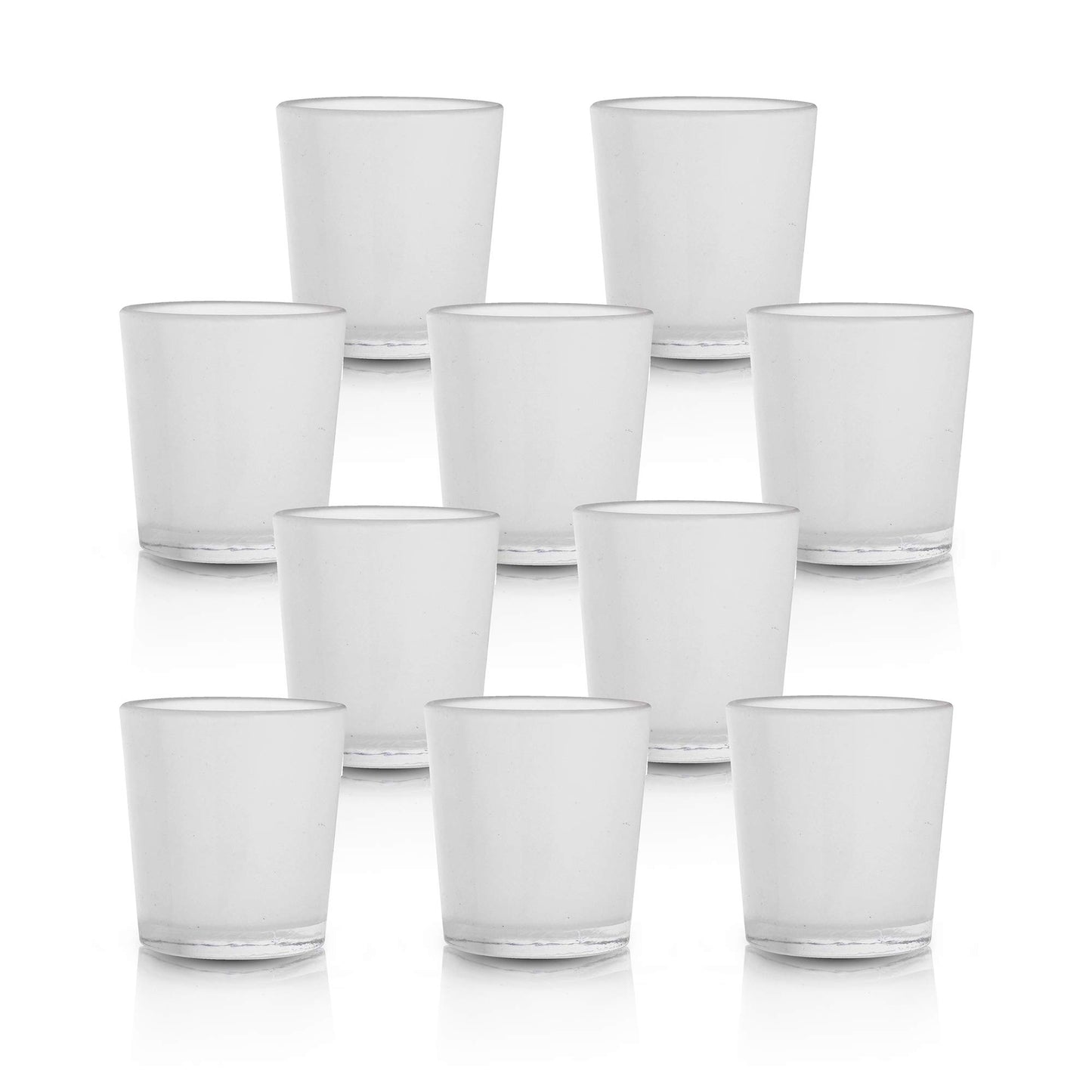 Homesake® Glass Candle Holder Stand With Candle, Pack of 10