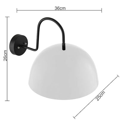 Metallic Pendant 10" Wall Sconce Gooseneck Retro Wall Light Fixtures for Bedroom Nightstand, Barn Warehouse