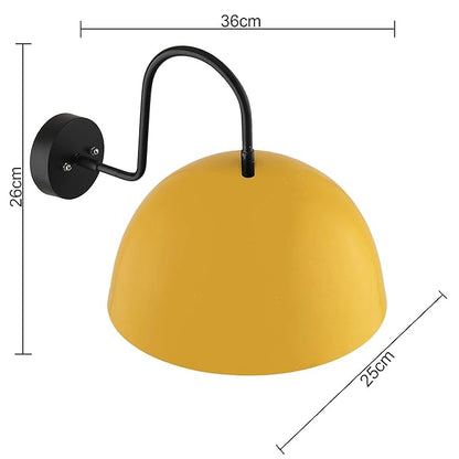 Metallic Pendant 10" Wall Sconce Gooseneck Retro Wall Light Fixtures for Bedroom Nightstand, Barn Warehouse