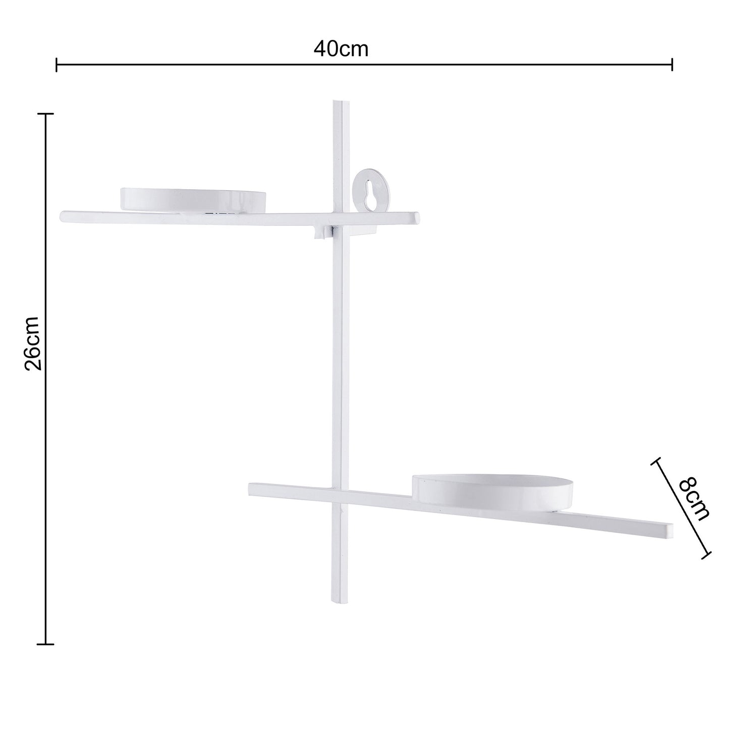 Homesake® White Scorching Ladder with Pair of Votive Red Wall Hanging Candle Tealight Holder, Set of 2