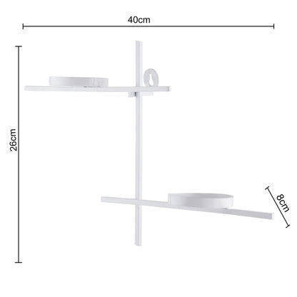 Homesake® White Scorching Ladder with Pair of Votive Green Wall Hanging Candle Tealight Holder, Set of 2
