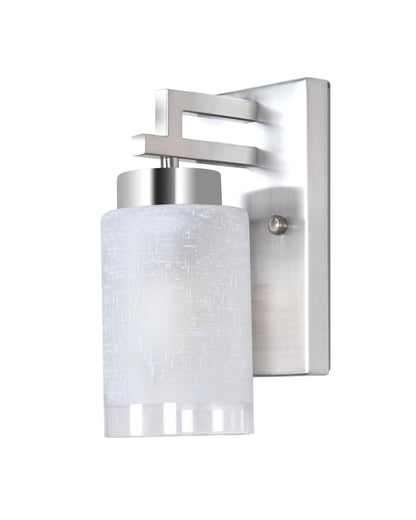 Homesake® Modern Wall Sconce Vanity Lighting Bathroom Lamp Chrome with Frost Glass Shades Wall Mounted Light Fixtures for Bedroom Stairs and Kitchen