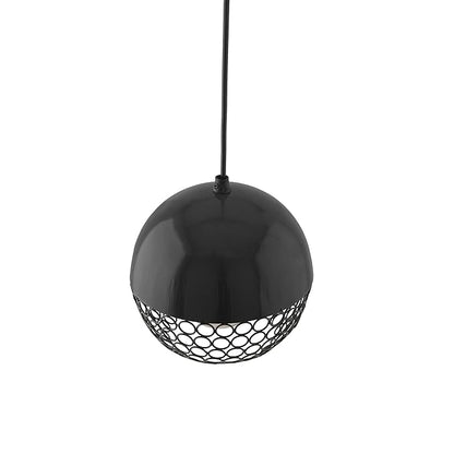 Matt black Crystal hanging globe light, ceiling light, Nordic E27 pendant
