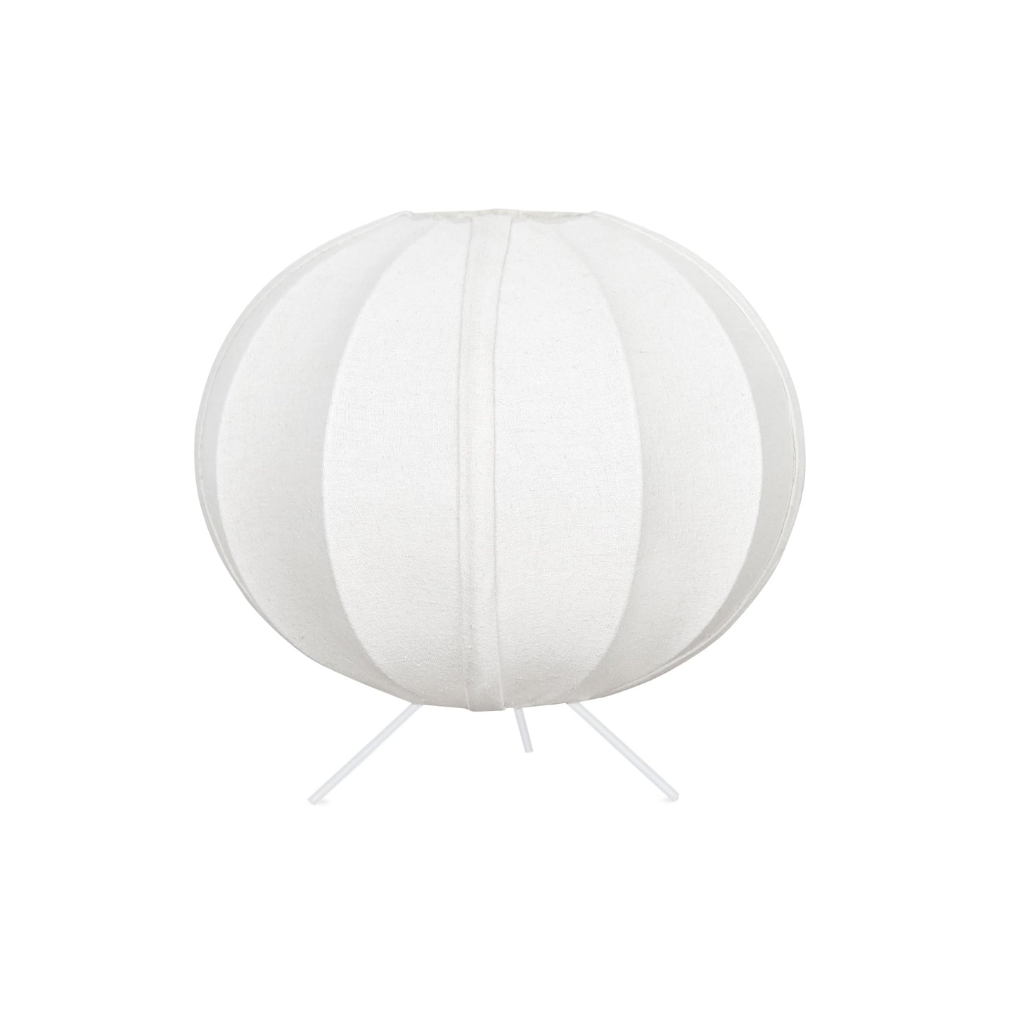 Homesake® Traditional Style Design Living Room Silk Fabric Table Lamp for Home and Hotel Decoration Ball Shade Silk Restaurant Table Lamps White