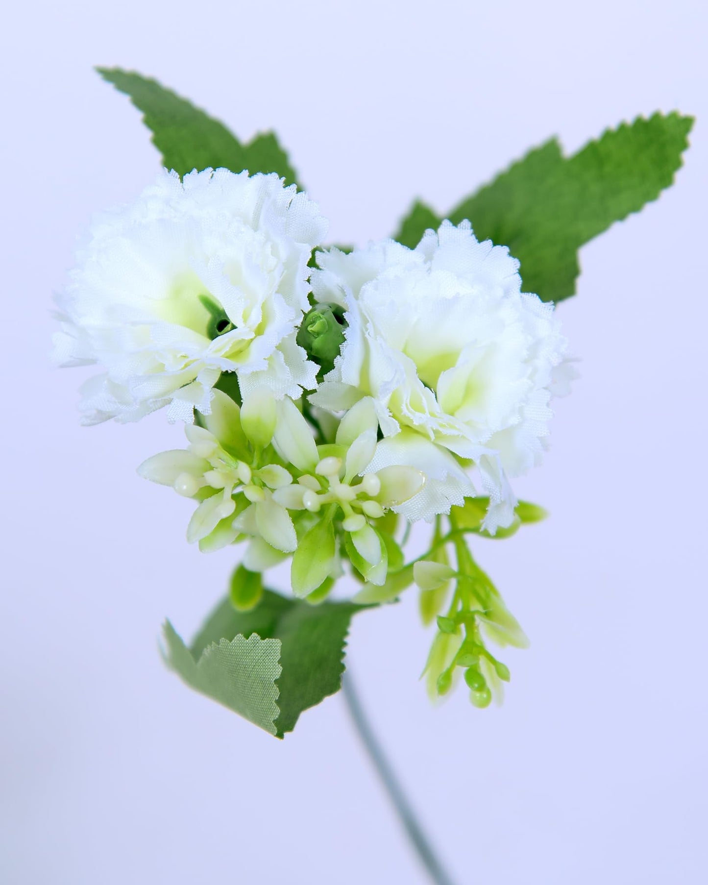 Homesake® Artificial Carnation Flowers with Greenery, Faux Floral Bouquet for Home Decor, Table Centerpiece, Living Room, or Gift, Pot Not Included, Realistic Silk Flowers Arrangement, Yellow