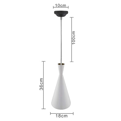 Modern Hanging Light, E26/27 Nordic Pendant Lamp, Inverted Cone Shaped Kitchen, Bedroom, Living Room Ceiling Lamp