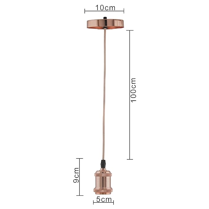E26/ E27 Industrial Light Hanging Vintage Edison Pendant Lamp Metal