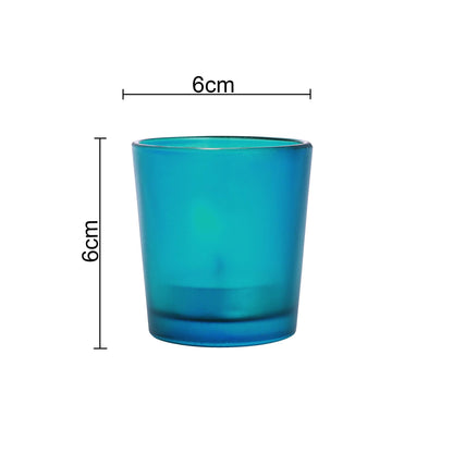 Homesake® Frost Votive, set of 6, Glass candle holder stand with free candle, Brighten up the dull and boring ambience of your living room