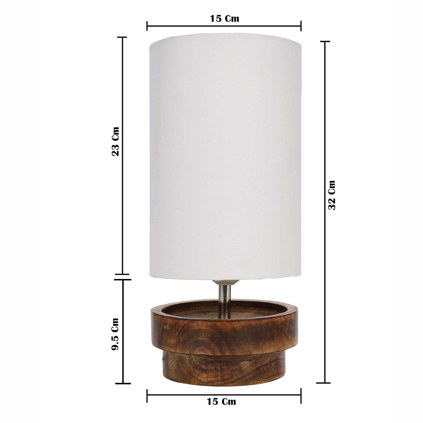 Modern Zen Wooden Lampshade Nightstand Lamps, Antique Base E27 Creative Reading Bedside Lamps Ideal for Bedroom, Concentric