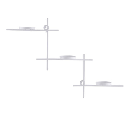 Homesake® White Scorching Ladder with Six Votive, Wall Hanging Candle Tealight Holder, Set of 2