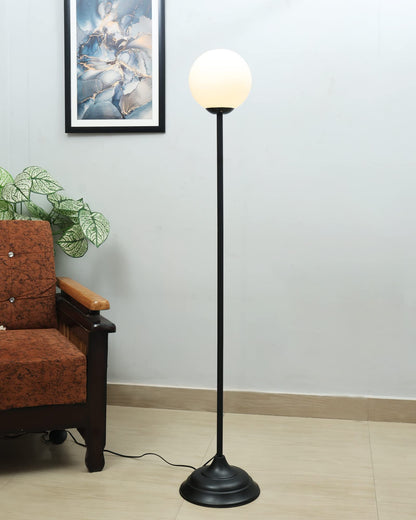 Homesake® Floor Lamp Standing Lamp | On/Off Foot Switch | Tall Modern Floor Lamp for Living Room | Bedrooms | Corner Lamp for Living Room | Office | Farmhouse | (Matt Black)