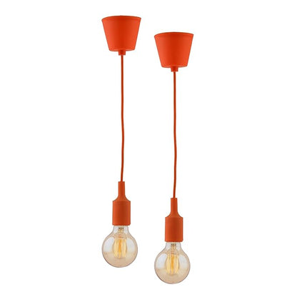 2pcs E27 Socket Chandelier Lamp Light Fixture,Hanging Silicone Holder Adjustable Modern Pendant Ceiling Lamp