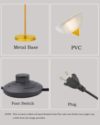 Homesake® Sky Dome Standing Lamps with Acrylic Shade | Modern Floor Lamp for Living Room, Bedrooms, Corner Lamp for Living Room | Standing Lampe (Straight)