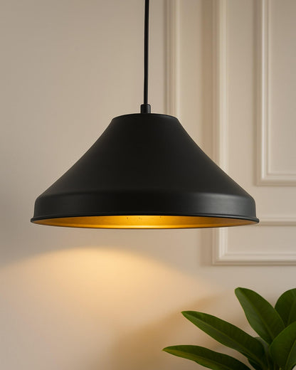 Homesake® Hanging Light Black, Inverted Cone | Ceiling, Pendant Light Nordic E27, For Living Room, Bedroom - Home Decor Items