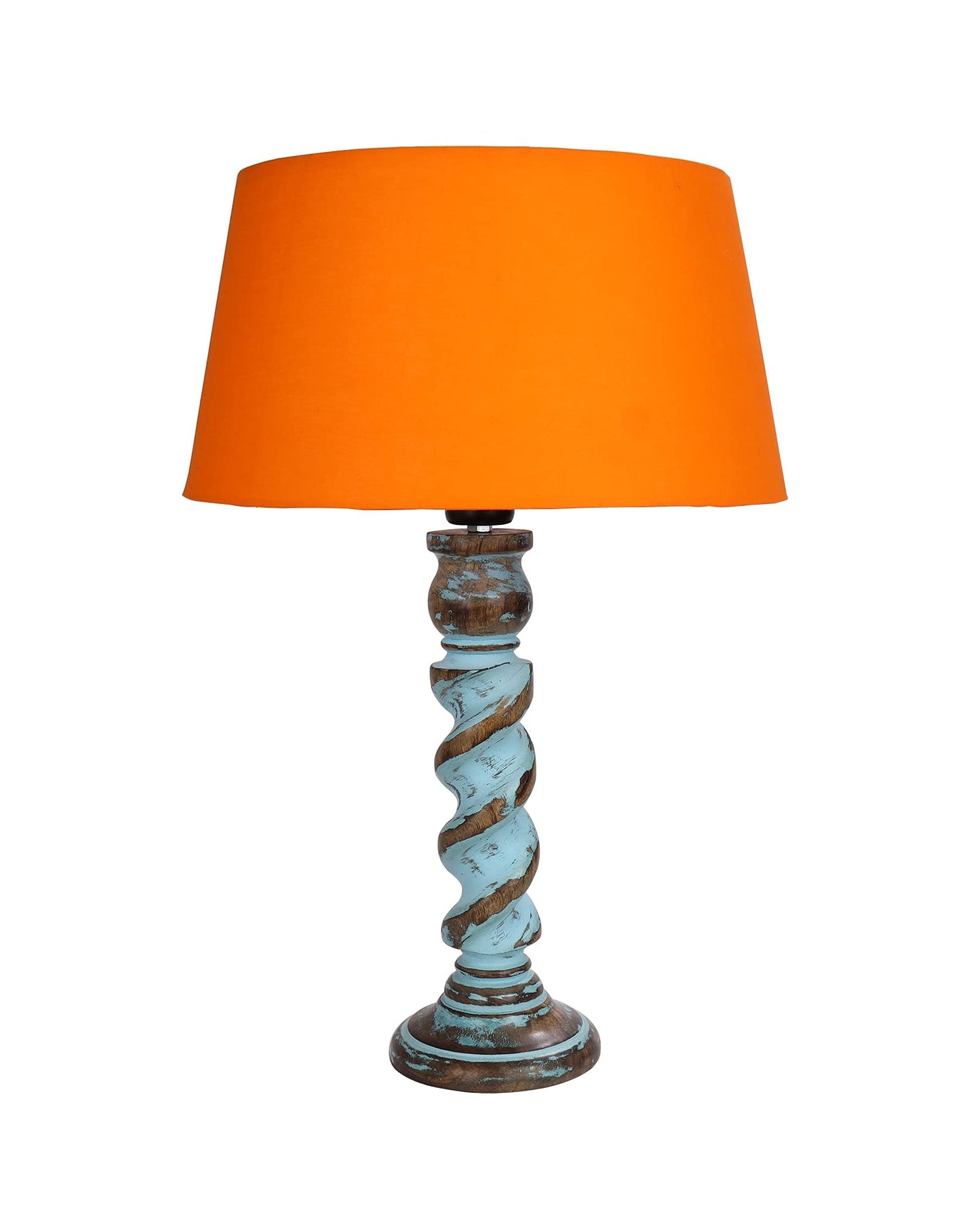 Signature Rustic Table Lamp set of 2, farmhouse Living Room Bedroom House Bedside Nightstand Home Office Reading Light, Rope Distress