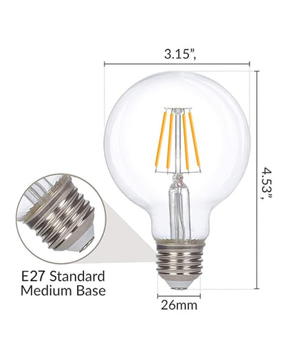 Globe Shape Edison Tungsten LED Vintage Antique Light Bulb E27 G80