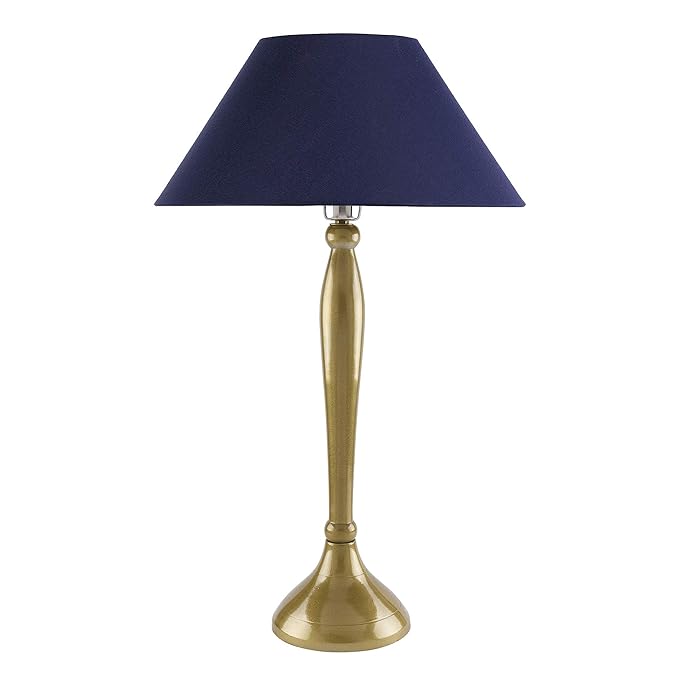Royal Ovoid gold brushed lamp with shade