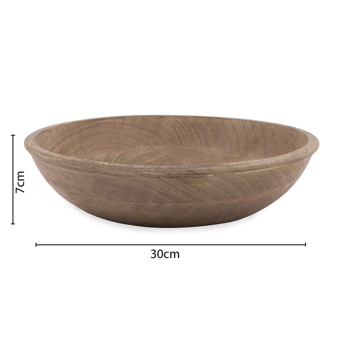 Homesake® Wooden Bowl Natural 12", Handcrafted Wooden Bowl | Natural Wood Serving & Décor Bowl