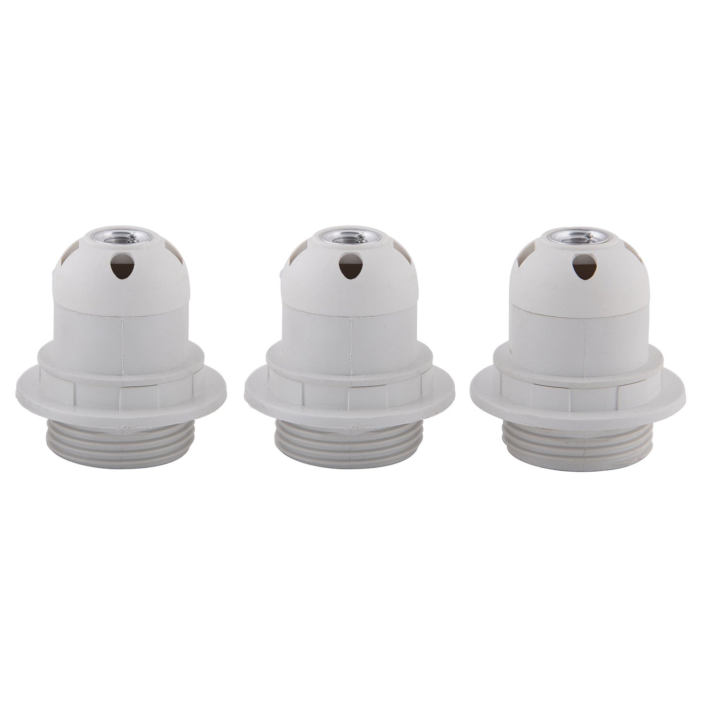 Edison Screw type holder, E27 white ring type for table lamps,PACK OF 3PCS
