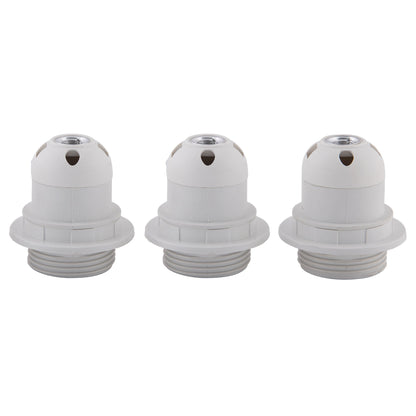 Edison Screw type holder, E27 white ring type for table lamps,PACK OF 3PCS