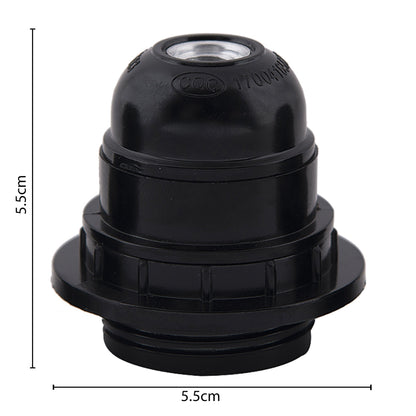 Edison Screw type holder, E27 black ring type for table lamps,PACK OF 3PCS