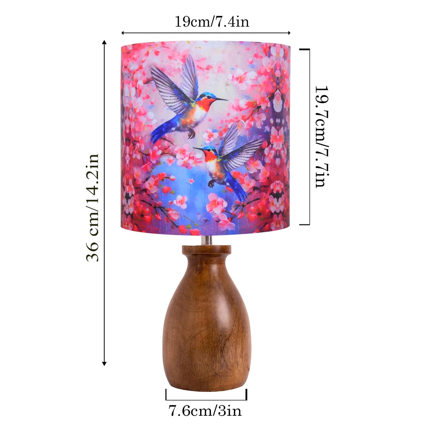 Homesake® Dovel Pot Modern Table Lamp, Wooden Base Modern Fabric Lampshade for Home Office Cafe Restaurant, Dovel Pot, Rabbit