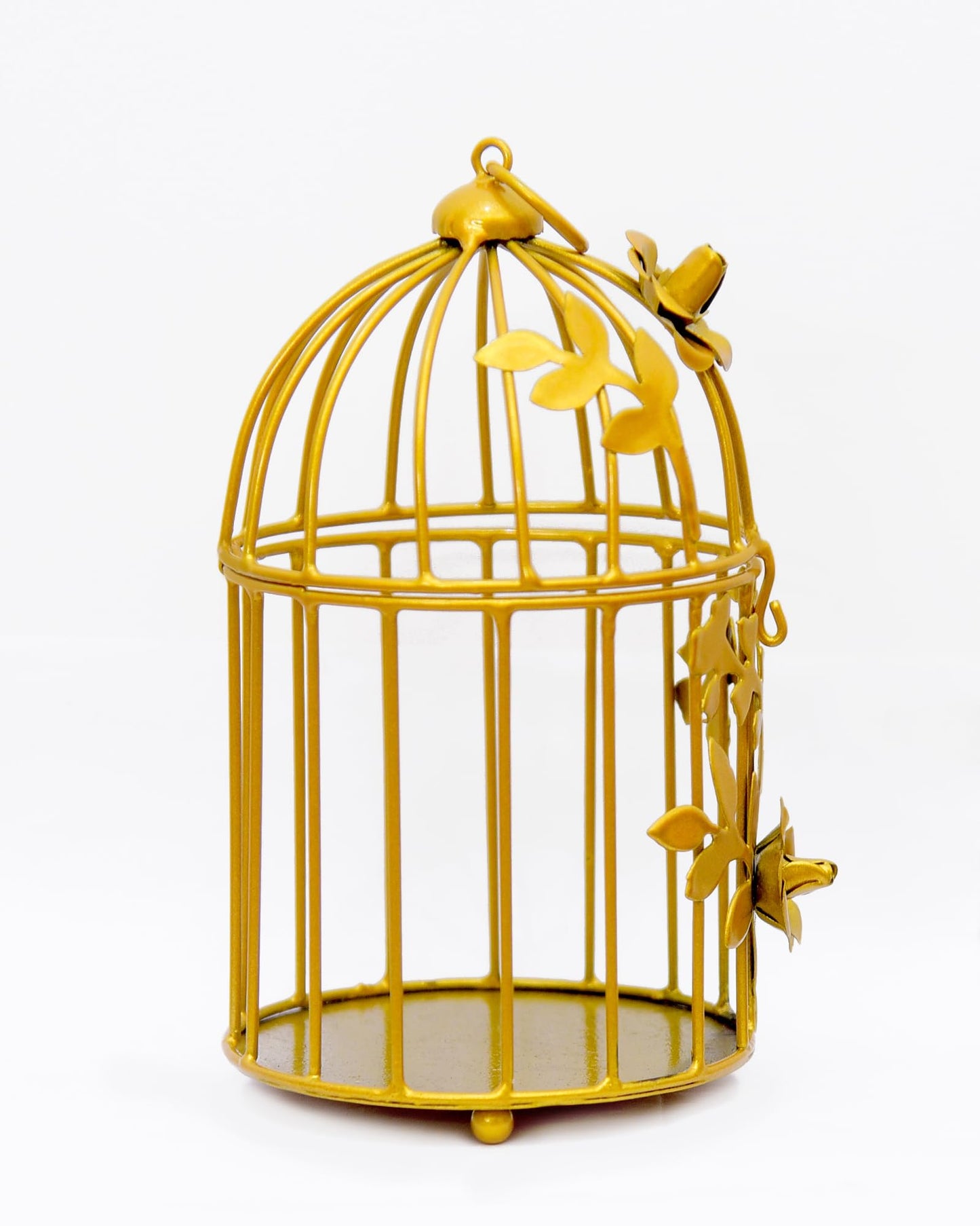 Homesake® Candle Holder | Tealight Holder for Home Décor, Living Room, Table Décor, Pooja Candle Stand Lantern, Room, Diwali Decoration, Wedding & Festival Gift, Metal Birdcage Design, Golden