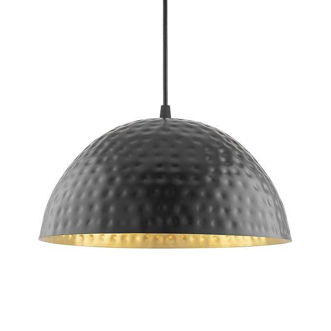 Antique Hammered Pendant, Hanging Lamp, 10"