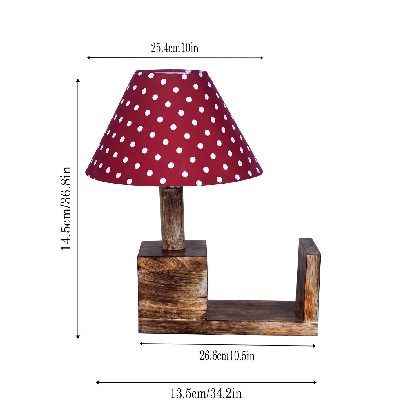 Rustic Book Shelf Table Lamp Bedside Antique Desk Lamps for Living Bedroom Study Night Desk Lamp E27 Holder, Fabric Shade