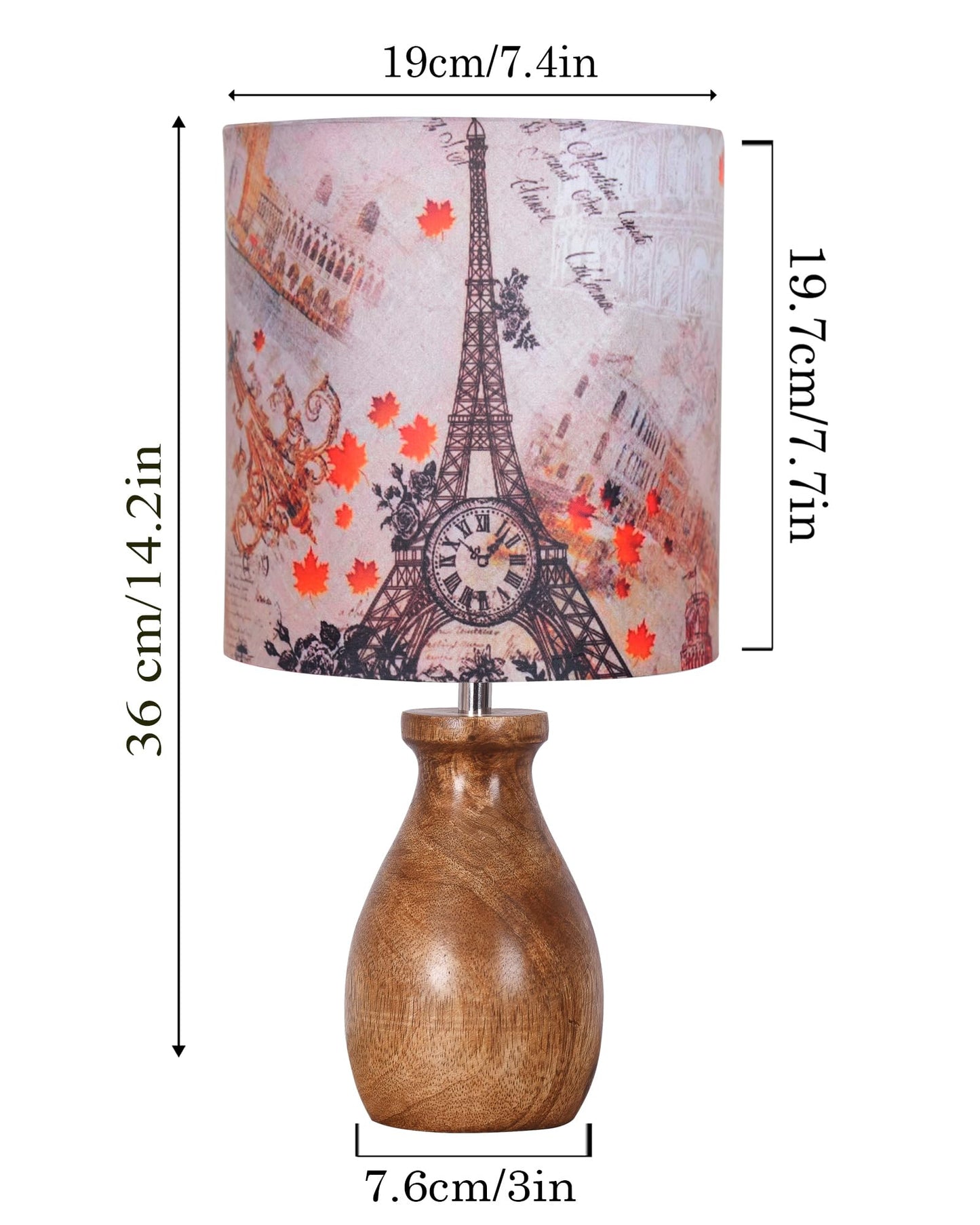 Homesake® Dovel Pot Modern Table Lamp, Wooden Base Modern Fabric Lampshade for Home Office Cafe Restaurant, Dovel Pot, Rabbit