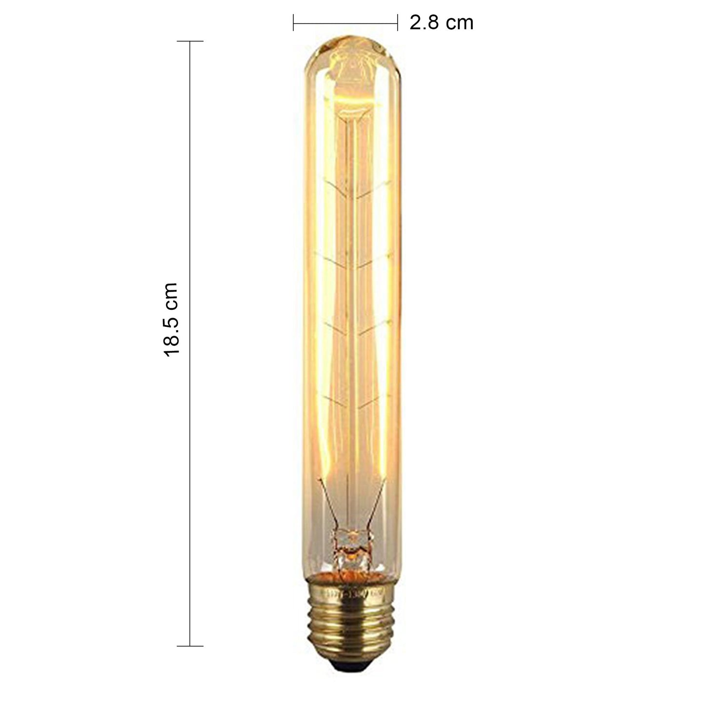 Homesake® Test Tube Shape Edison Tungsten Filament Vintage Antique Light Bulb E27 T185mm