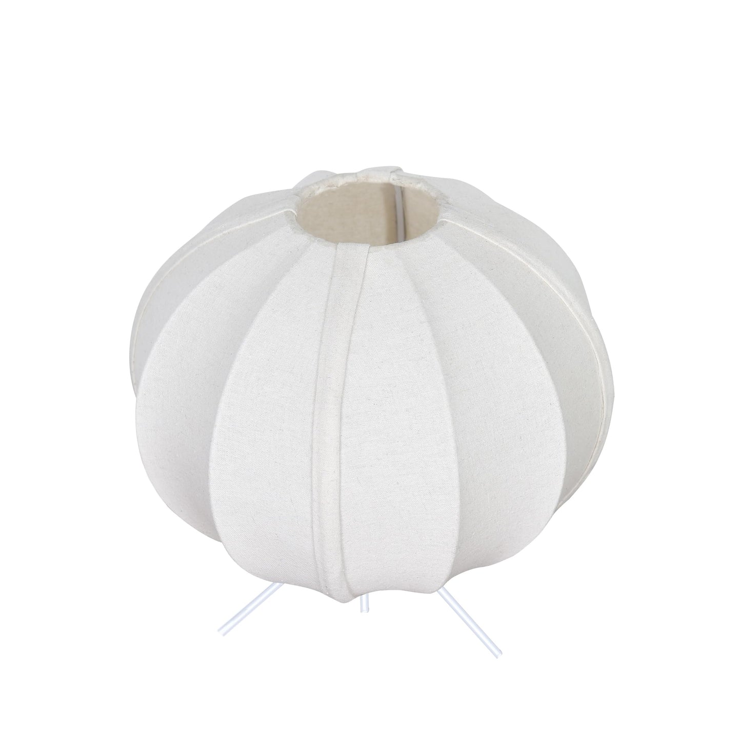 Homesake® Traditional Style Design Living Room Silk Fabric Table Lamp for Home and Hotel Decoration Ball Shade Silk Restaurant Table Lamps White