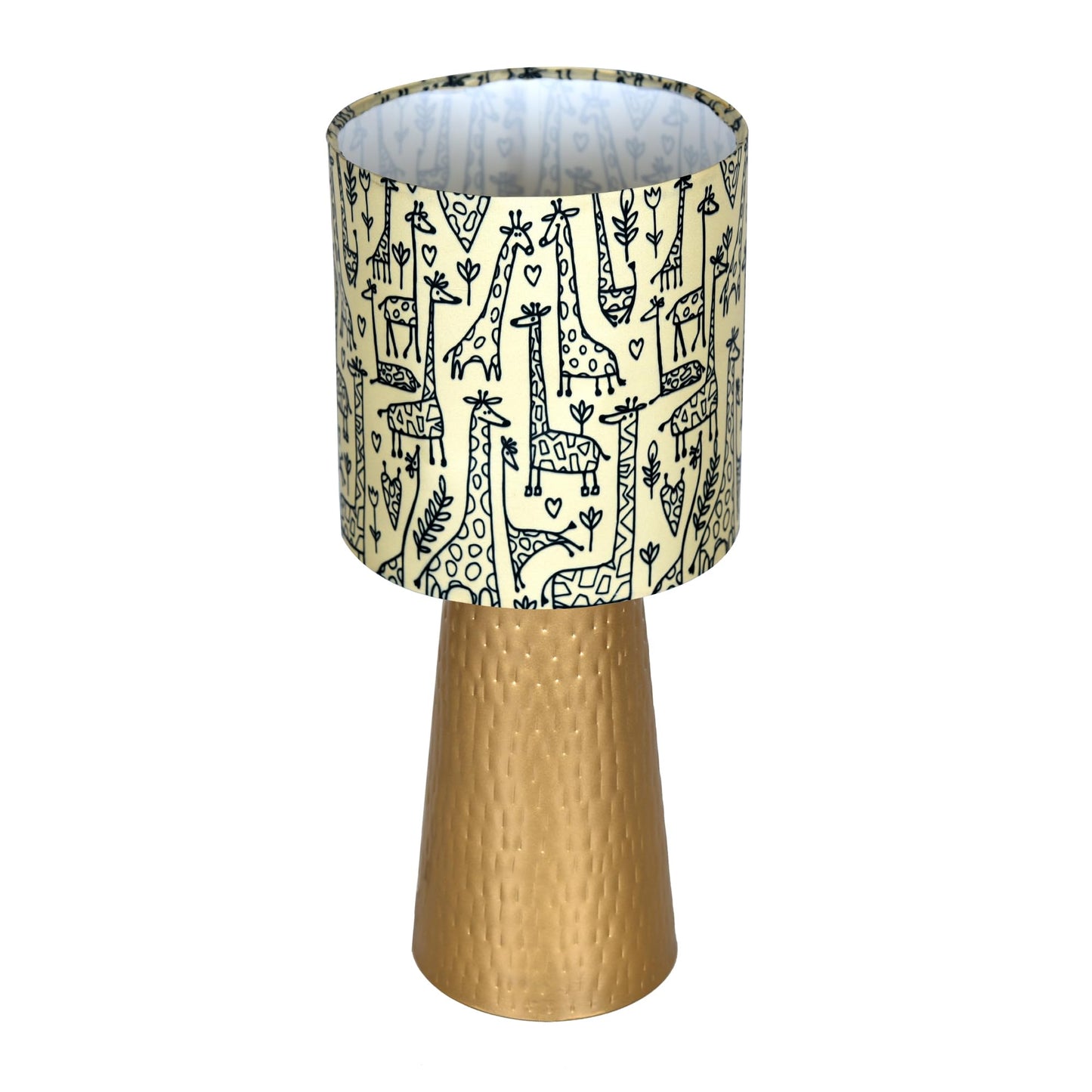 Homesake® Golden Hammered Metal Cone Table Lamp Modern Contemporary Bedside Desk Nightstand Lamp for Bedroom Living Room Office College Bookcase