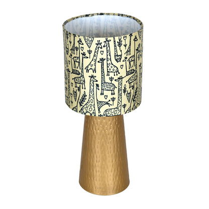 Homesake® Golden Hammered Metal Cone Table Lamp Modern Contemporary Bedside Desk Nightstand Lamp for Bedroom Living Room Office College Bookcase